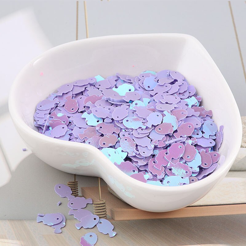 10g/bag 5*7mm Colorful Fish Sequins DIY Slime Material Sequins Fittings for Needlework Craft Costume Jewelery 720pcs: AB Light Purple