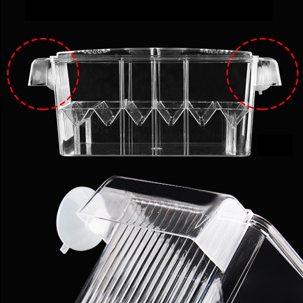 4 pokój przezroczyste akrylowe samego siebie-pływające ryby wylęgarni pudełko hodowli w akwarium inkubator pudełko izolacyjne podwójna warstwa ryba czołg