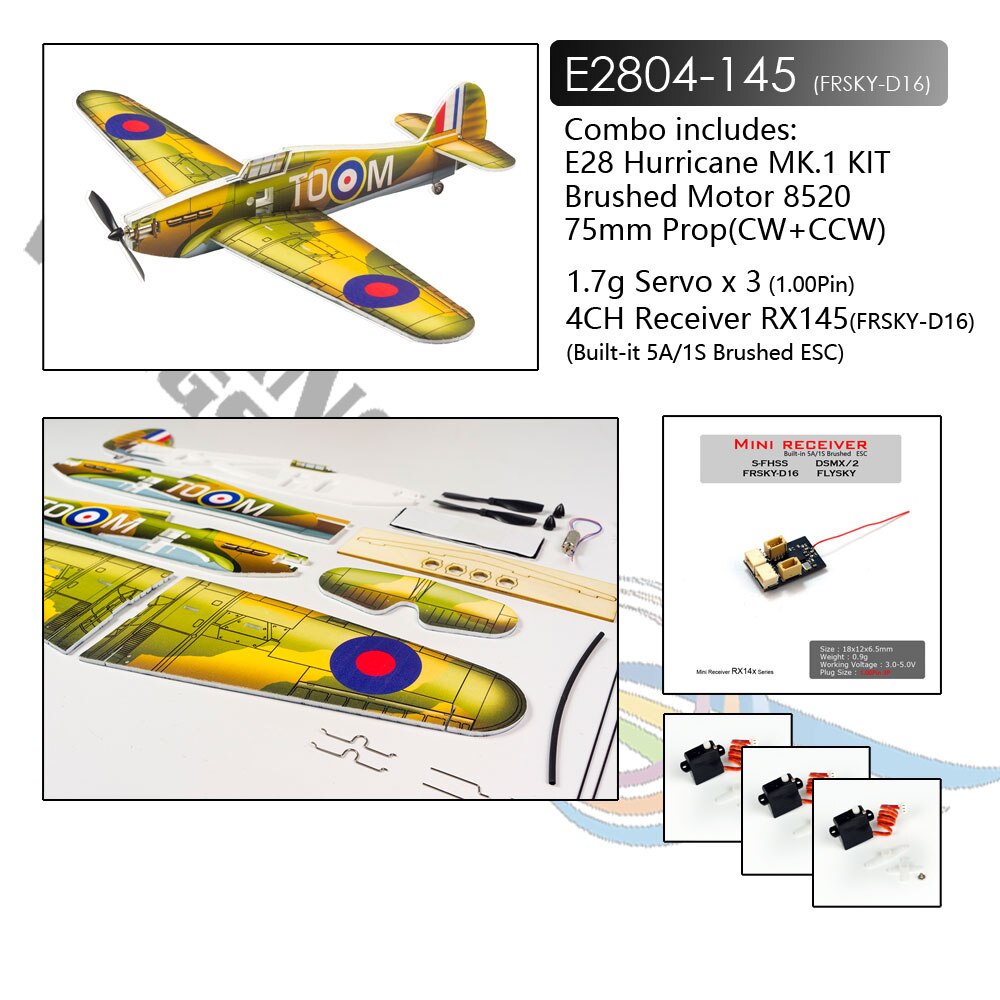 DW HOBBY-tablero mágico de espuma PP, Micro avión interior de 420mm, modelo de aeroplano RC, juguete de pasatiempo: E2804-145