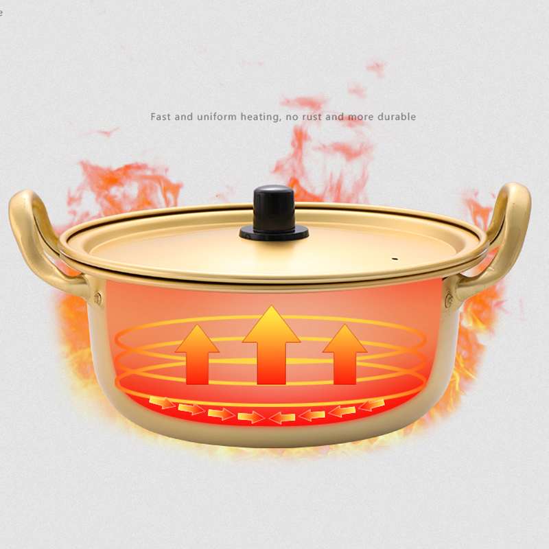 Ensemble de pots à soupe or en alliage d'aluminium, Pot à lait antiadhésif, cuiseur à salade, bol à nouilles instantanées, outils de cuisine
