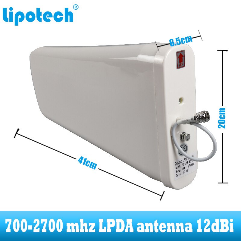 Antena exterior lpda 700-2700 mhz do impulsionador do sinal do telefone celular de lintratek 12dbi 2g 3g 4g repetidor celular para o amplificador de gm lte dcs