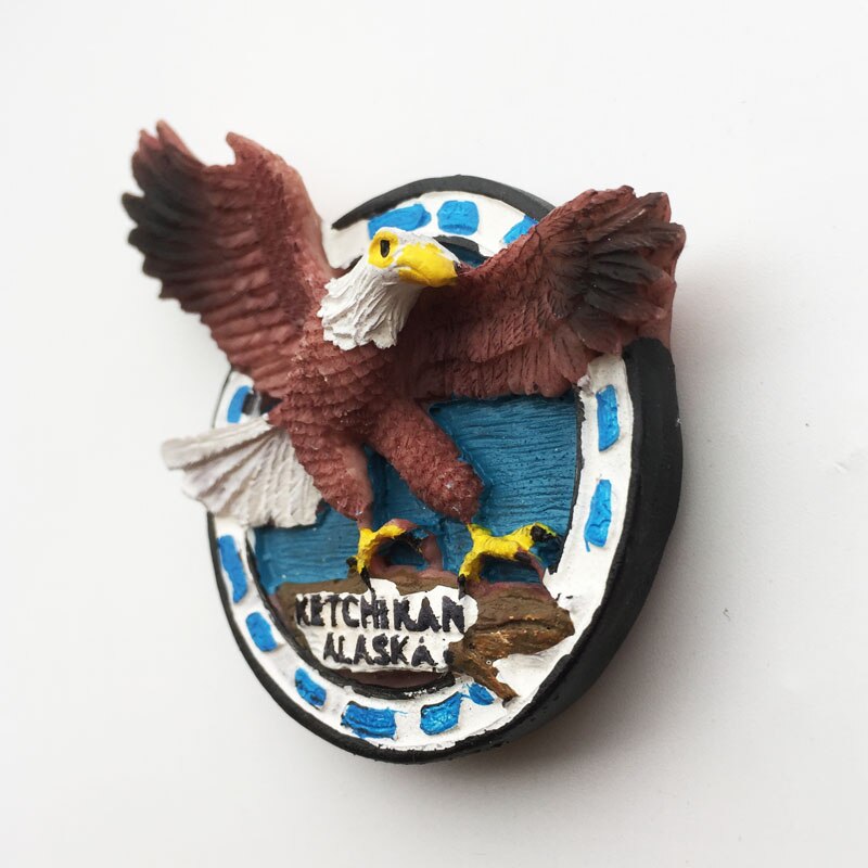 USA Alaska 3D Cartoon Bear &amp; Milu deer Fridge Magnets Tourism Souvenir Refrigerator Magnetic Sticker Collection