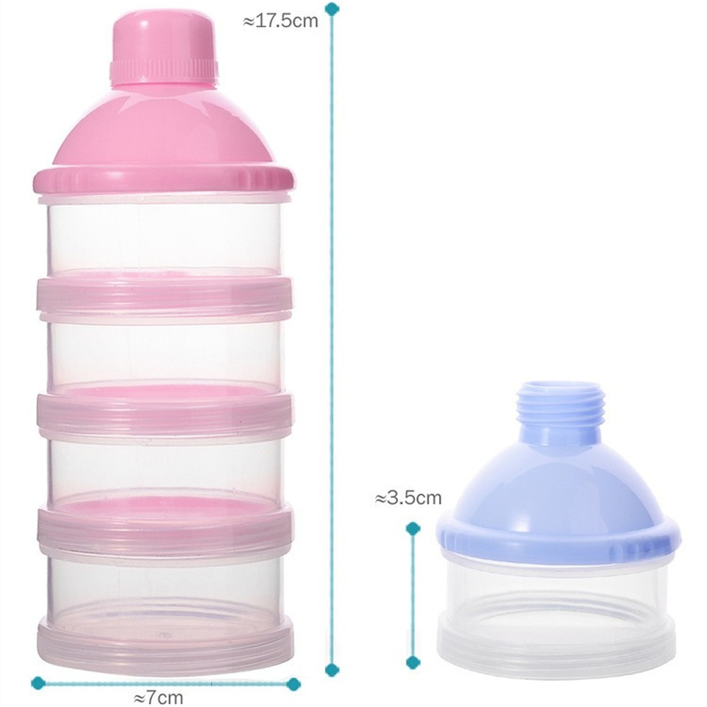 Distributeur Portable de lait en poudre, récipient de stockage des aliments, boîtes d&#39;alimentation pour bébés enfants en bas âge 4/5 grille boîte de stockage des aliments pour bébés