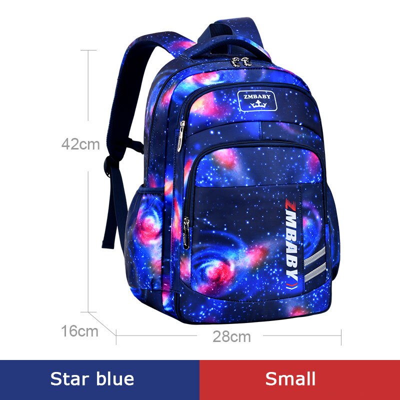 Schule Taschen Für Mädchen Und Jungen Reise Schulranzen Jugendliche Schule Rucksäcke Wasserdichte freundlicher Schulranzen bolso escolares: Stern Blau klein