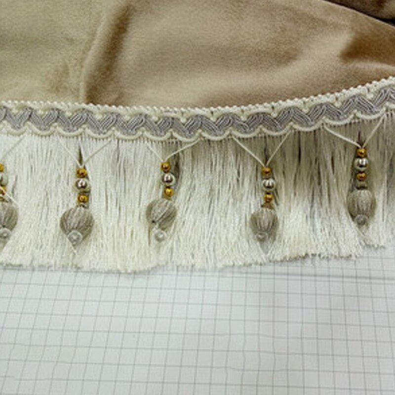 Garniture de gland de rideau de couture, robe de danse à franges de ruban de dentelle, vêtement de scène, bord de rideau de maison, accessoires décoratifs d'artisanat de bricolage, 3m: Bleu