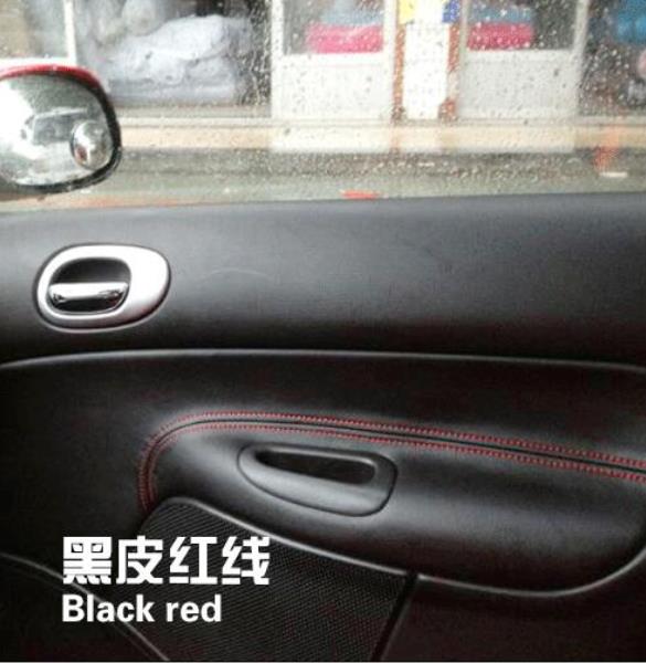 4 stuks microvezel voor- en achterdeurpanelen armsteun lederen hoes beschermlijst voor peugeot 206 207 / citroen  c2: Paars