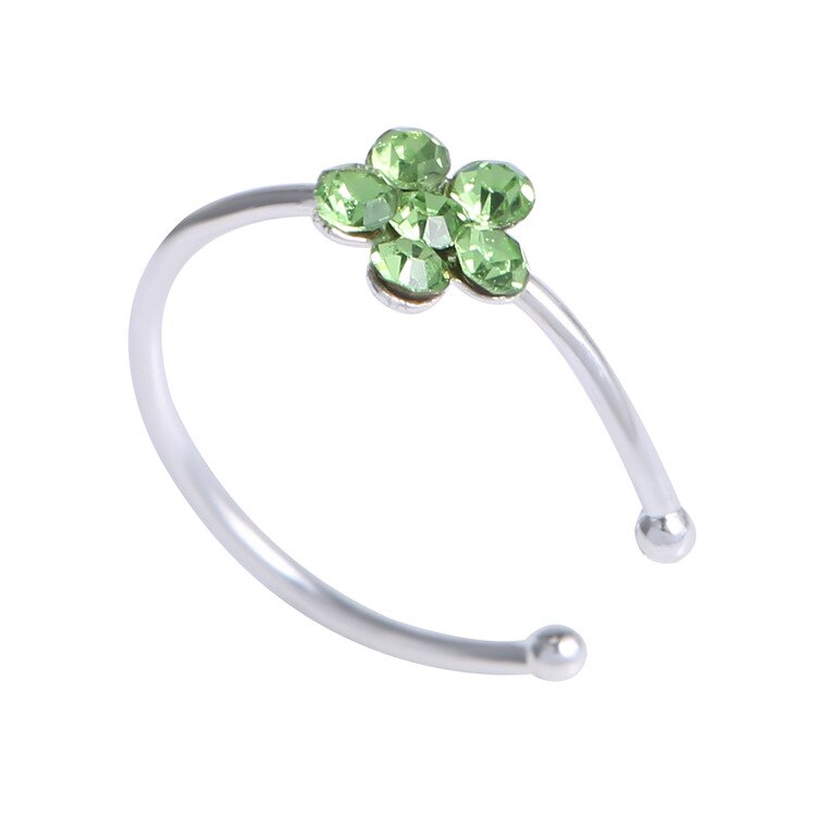 1 stück farbiger Titan-nasenring, goldfarbener körperclip Ich bin creolen-stil, glänzend, für damen-septum-durchbohren