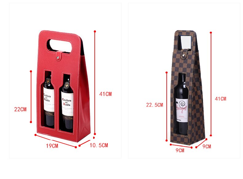 Giemza vinpåse flaskskydd  pu 1pc ingen rödvinsförpackningsväska bra rörelse för tjej man nattverktyg