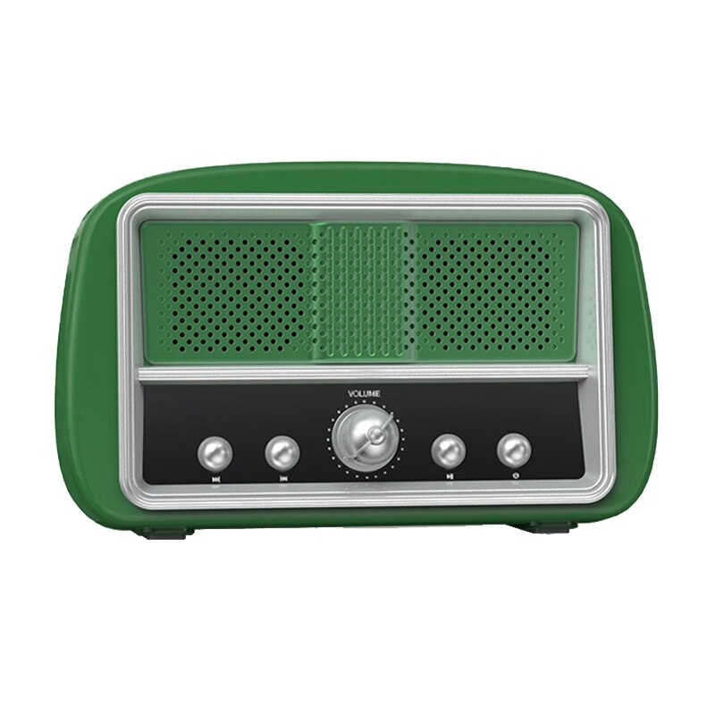 Retro Draadloze Bluetooth Speakers Outdoor O Draagbare Creatieve Bluetooth Card Luidsprekers: Green