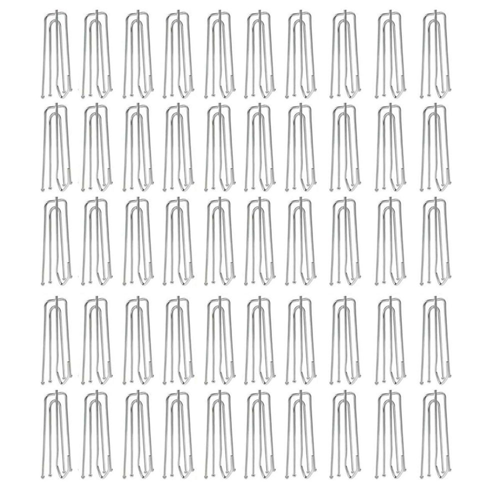Crochets et épingles pour rideaux plissés, plis croisés, 4 extrémités pour fenêtre, porte, rideau de salle de bain: 50pcs