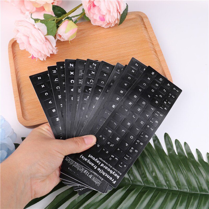 1PC Standard Waterproof 12Styles Language Keyboard Stickers Layout With Button Letters Alphabet For Computer Keyboard Protective
