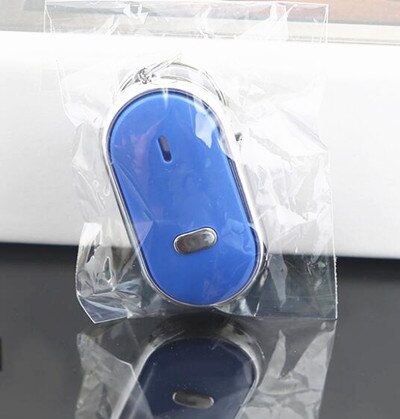 Smart Draadloze Anti-verloren Sleutelhanger Fluitje Flash Remote Kid Tas Portemonnee Key Finder Locator Alarm Herinnering Telefoon Vinden Anti-Diefstal: Blue