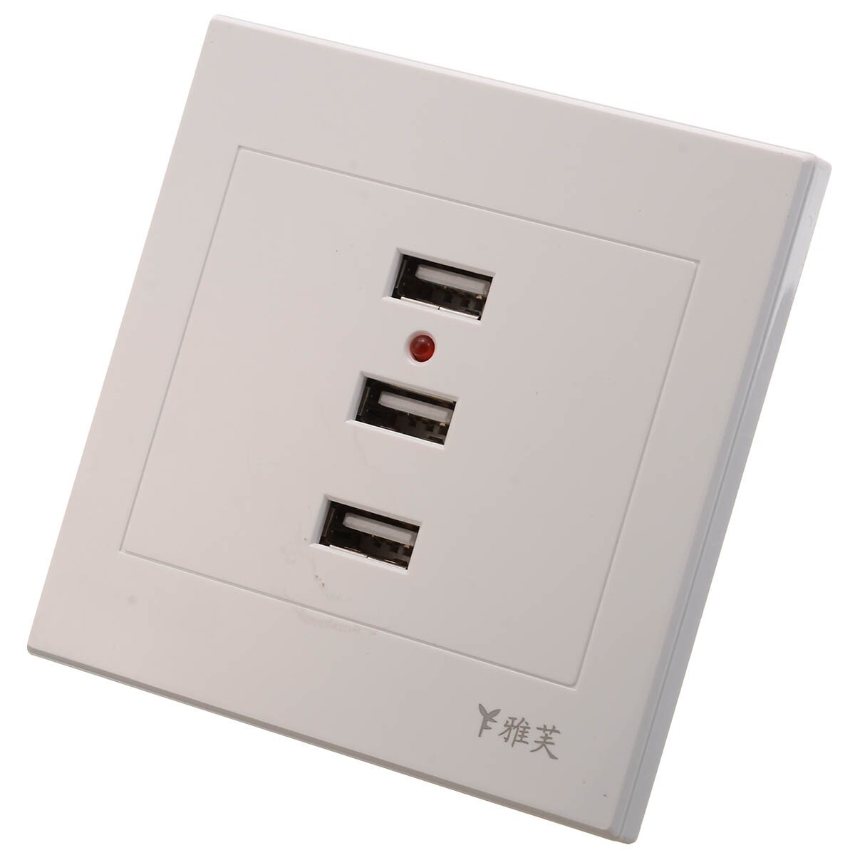 10A 3 Port USB 2.0 Wall Socket USB Wall Charger Socket Adapter 5V 10A Power Outlet Plate Panel Home Decor