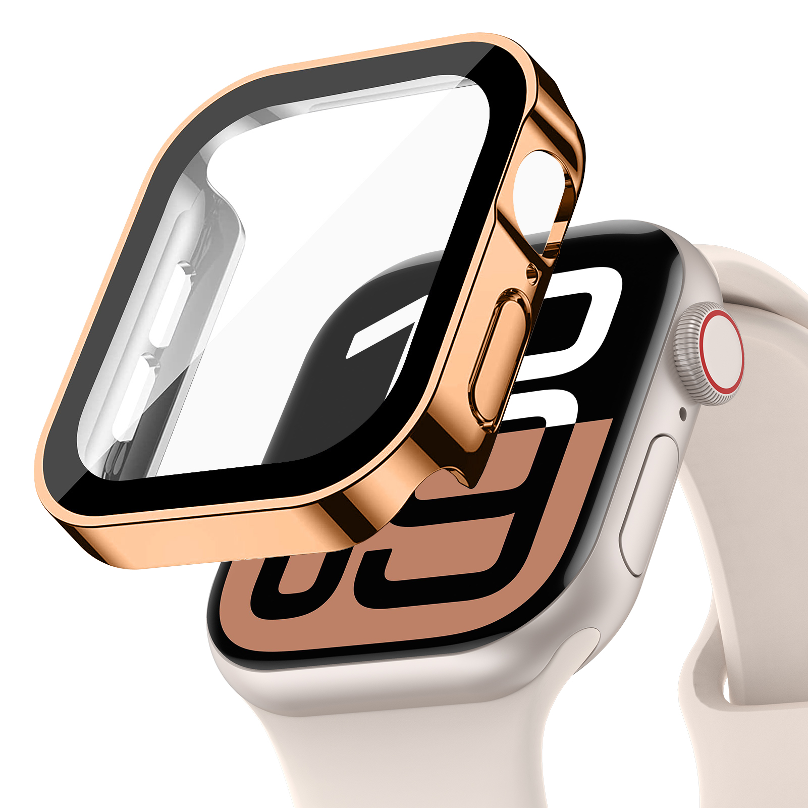 Waterproof Case for Apple Watch 10 46mm 42mm Accessories Straight Edge Screen Protector glass+Cover iWatch series 10 46 mm 42 mm