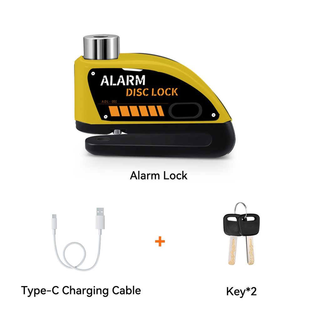 Extractme Motorrad Alarm Scheibenbremse Schloss 120dB Fahrrad Rad Disk Vorhängeschloss Sicherheit Diebstahlsicherung Rolle Alarma Motocicleta: verrotten
