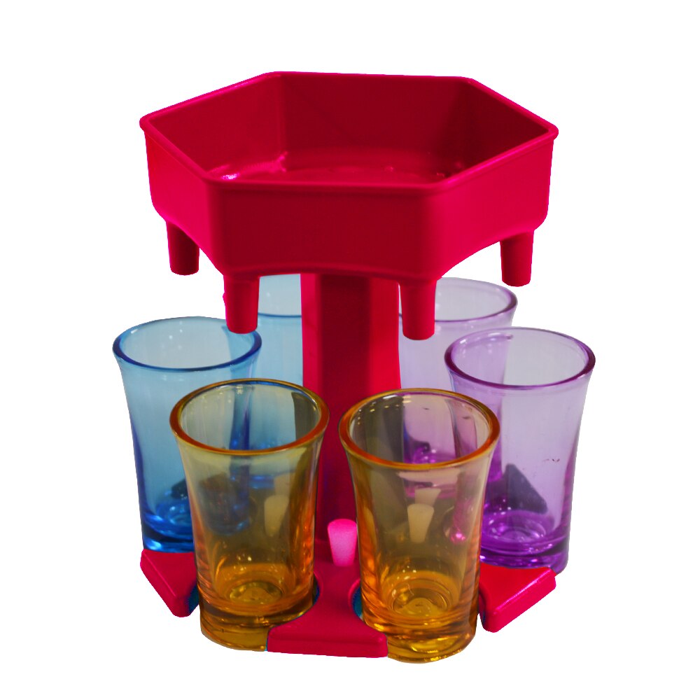 6 Holes Glass Dispenser Holder Wine Whisky Beer Dispenser Rack Bar Accessories Caddy Liquor Dispenser Party Games Drinking Tools