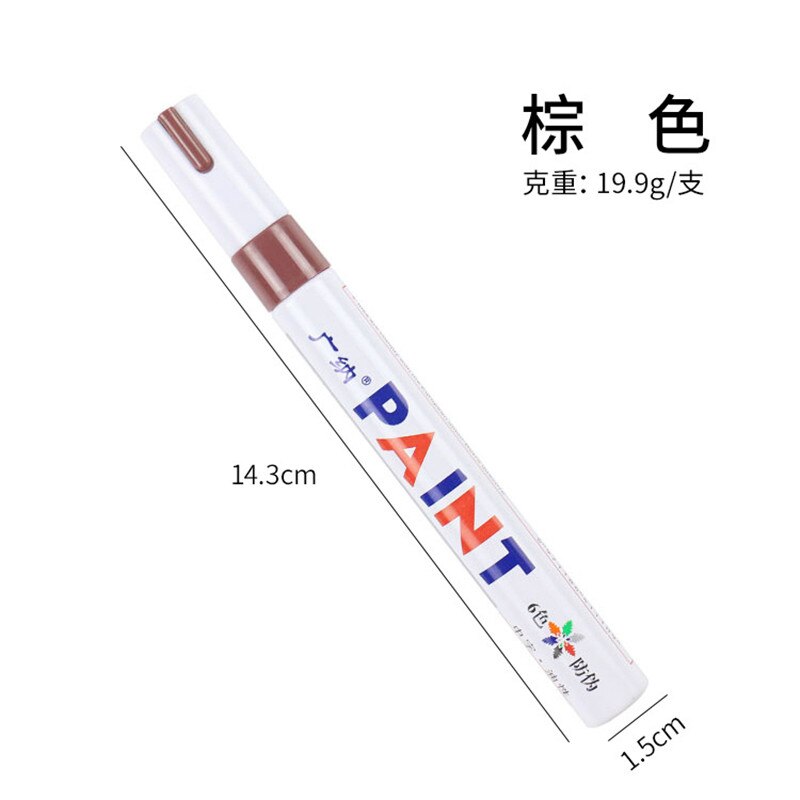 1Pcs Niet Giftig Tegel Marker Repair Muur Pen Wit Grout Marker Geurloos Voor Tegels Vloer En Band Geschikt Auto schilderen Mark Pen: brown