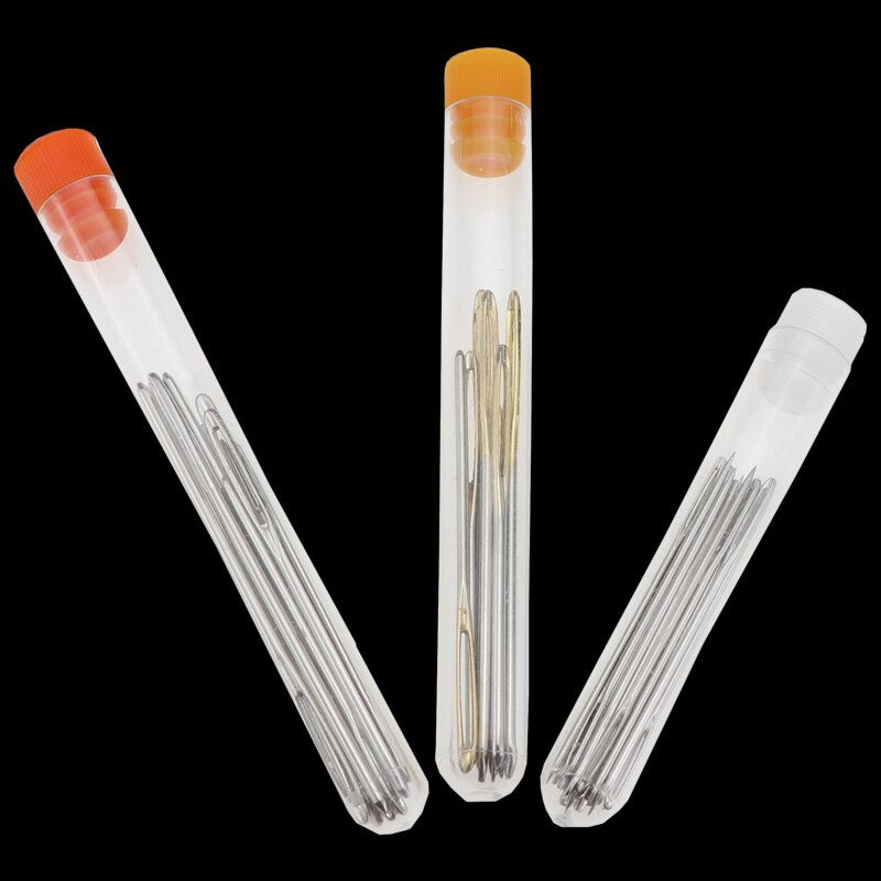 Transparent Needle Bottled Big Eye Blunt Hand Sewing Needle Set DIY Embroidery Wool Sweater Needle