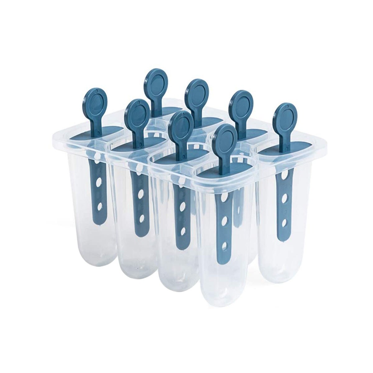 8Pcs Ice Cream Mold Popsicle Molds DIY Homemade Ice Cream Popsicle Plastic Ice Maker Mould For Home Kitchen DIY Food: Blue