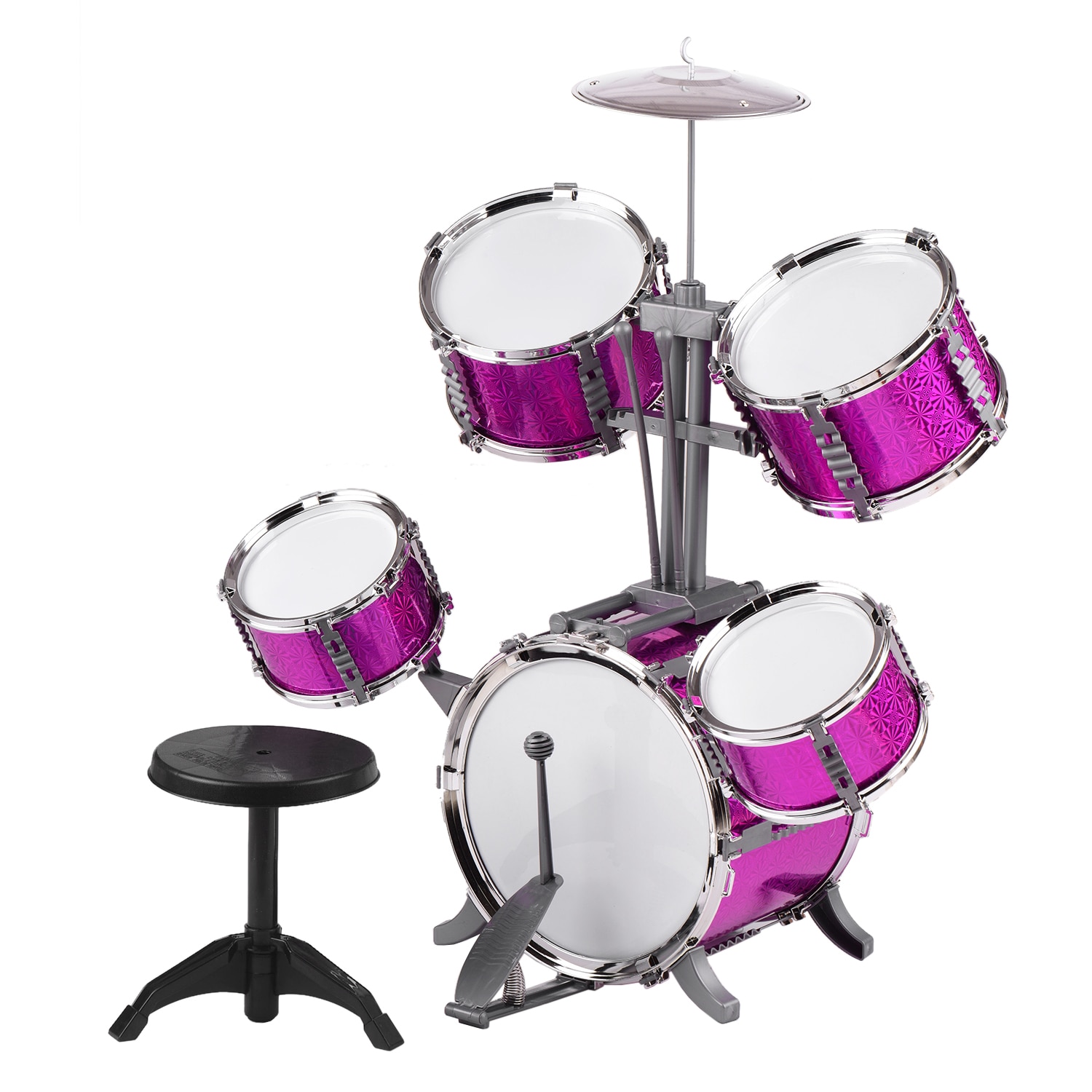 Kinderen Kids Jazz Drum Set Kit Muziekinstrument Educatief Speelgoed 5 Drums En Een Symbal Slaginstrument