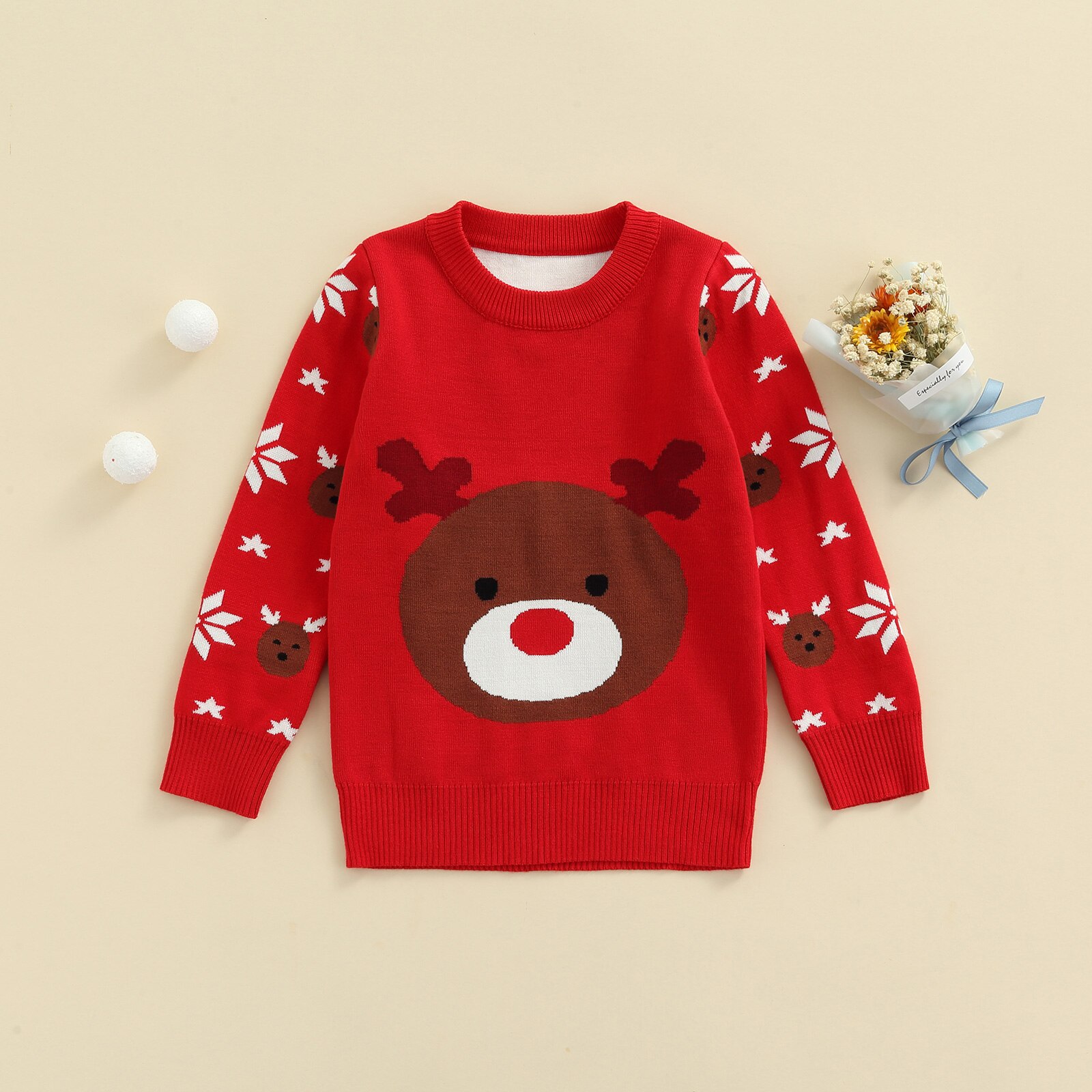 Autumn and Spring Arrival Flowers and Rainbow Cartoon Pattern Long Sleeves Pullover for Stylish Girls