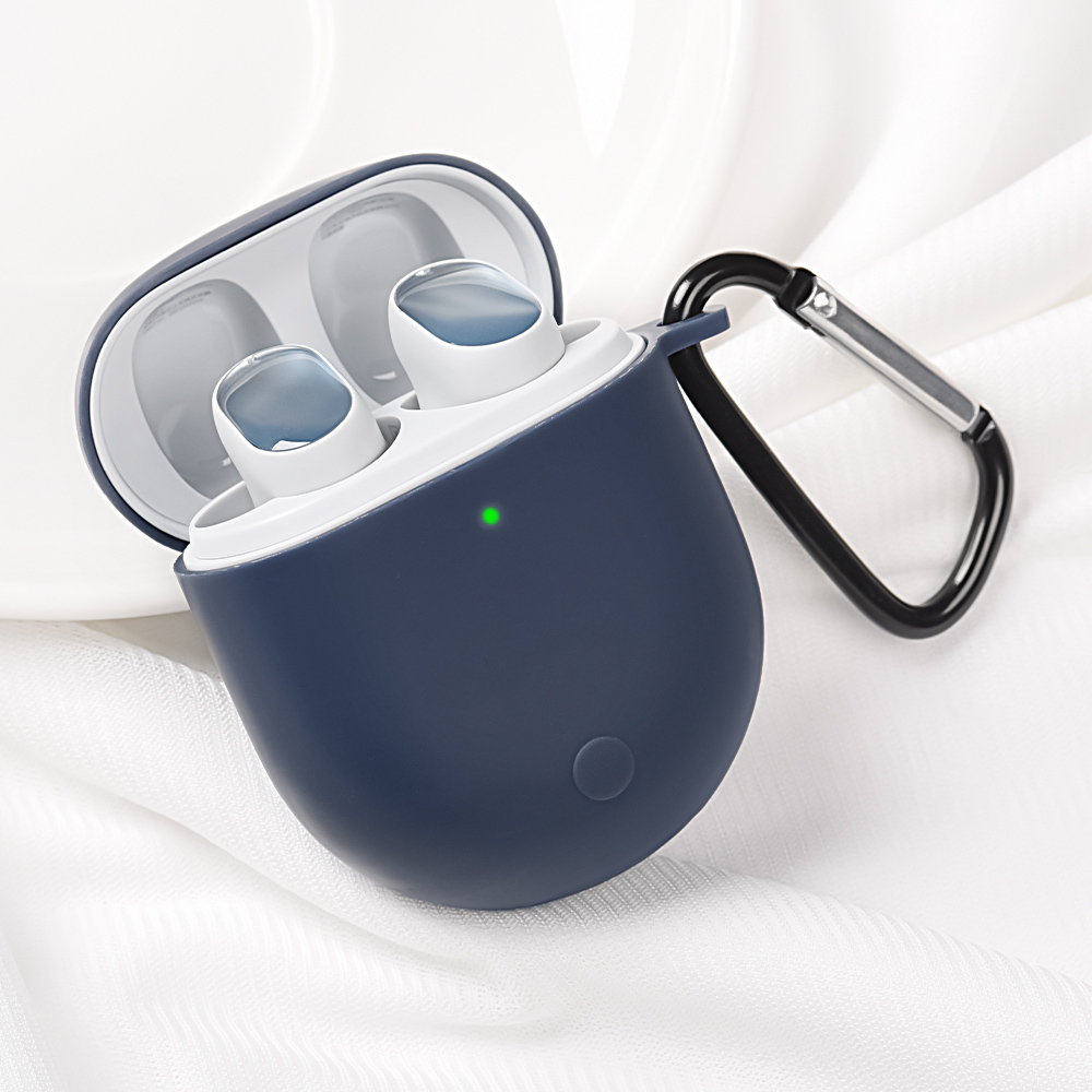 Funda para Xiaomi Redmi Buds 3 Pro 3Pro Funda de silicona suave para Redmi Buds3 Pro Funda con gancho Auriculares inalámbricos Funda Coque: azul marino