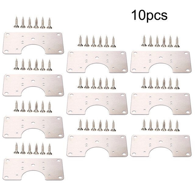 Kitchen Cupboard Door Hinge Repair Kit Cabinet Hinge Repair Side Panels Mount Kitchen Door Hinge Repair Plates: 10pc