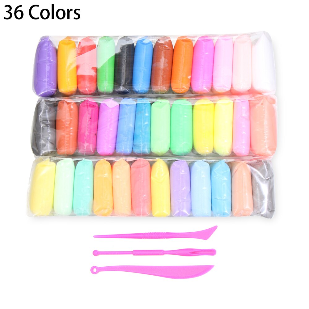 36 Color Light Soft Clay DIY Toys Children Educational Air Dry