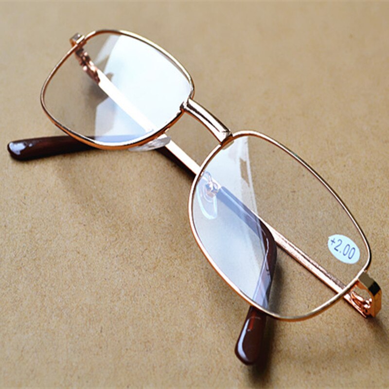 Seemfly Clear Vision Bril Vergrootglas Vergrootglas Eyewear Leesbril Draagbare Voor Ouders Verziend Vergroting: +150 / Goud