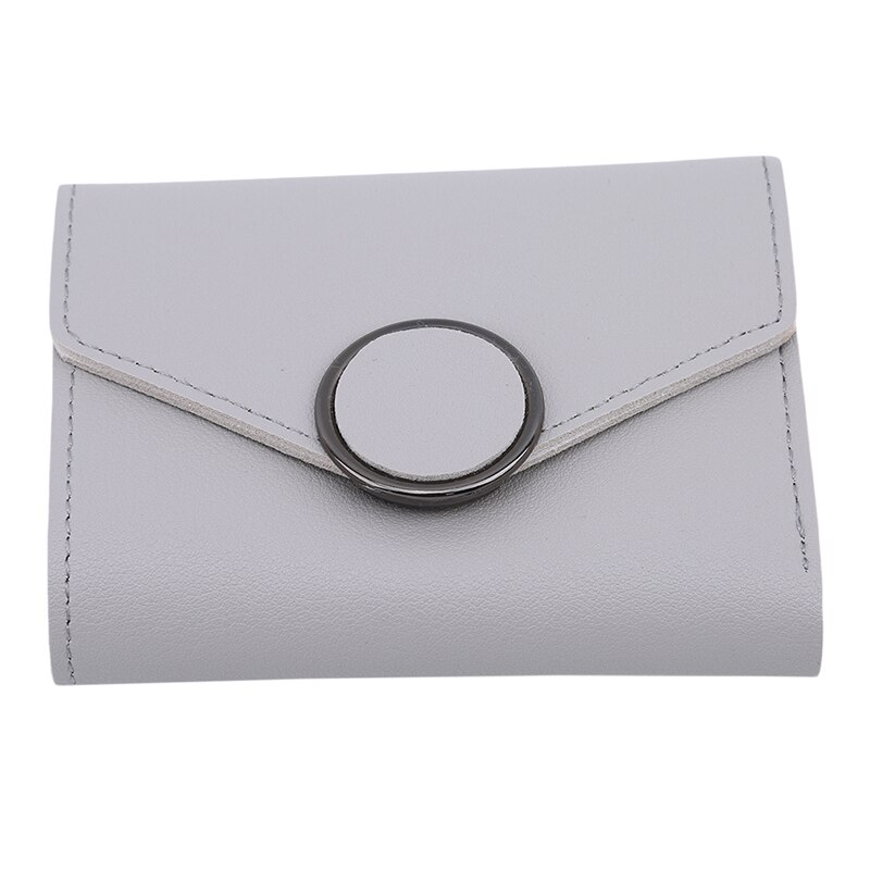 Solido di modo ottavino Raccoglitore Delle Donne delle Donne di Cuoio di Lusso mini Supporto di Carta Della Borsa Delle Donne Portafogli E Portamonete Breve Femminile Carteira: grigio