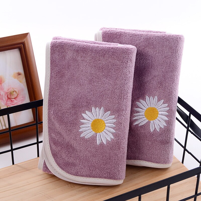 35*75Cm Huishoudelijke Dagelijkse Benodigdheden Handdoeken Kleine Daisy Zacht Water-Absorberende Microfiber Gezicht Handdoek