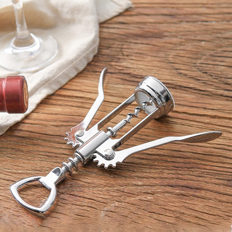 Draagbare Rode Professionele Rvs Type Vleugel Kurkentrekker Wijn flesopener Handvat Openers Voor keuken gadgets: Default Title