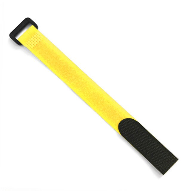 10 stk / mye 2cm * 40cm nylon revers spenne borrelås magisk krok løkke feste kabelbånd borrelås rem klebrig linje etterbehandling: Gul