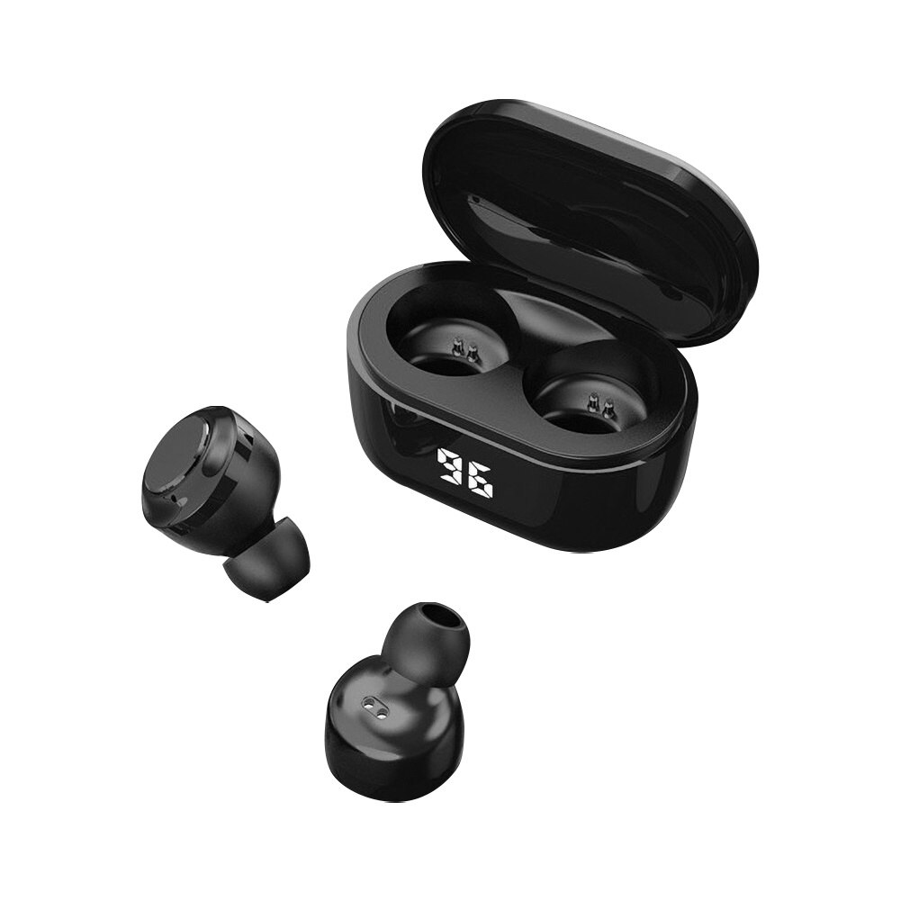 A6 tws mini trådløs bluetooth 5.0 hifi stereo høretelefoner med digital ladeboks understøtter touch-kontrol håndfri opkald: Default Title