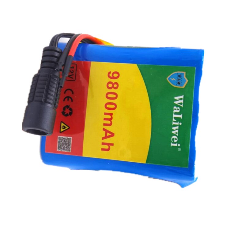 12 V 9.8 Ah 9800Mah 18650 Oplaadbare Batterij Met Bms Lithium Batterij Bescherming Boord + 12.6V 1A lader