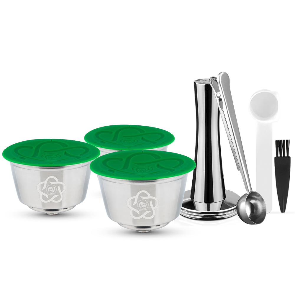 Kapsułka do kawy dla Dolce Gusto Mini Me kapsułka do kawy wielokrotnego użytku piccolo xs kapsułki filtry Crema ze stali nierdzewnej icafilas: Kości słoniowej