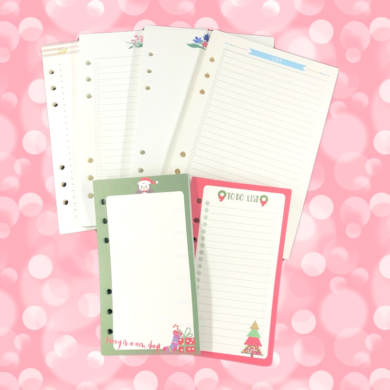 Lovedoki diario recambio A6A5 semanal mensual papel de relleno de planificador para Filofax Dokibook carpeta cuaderno de papelería escolar