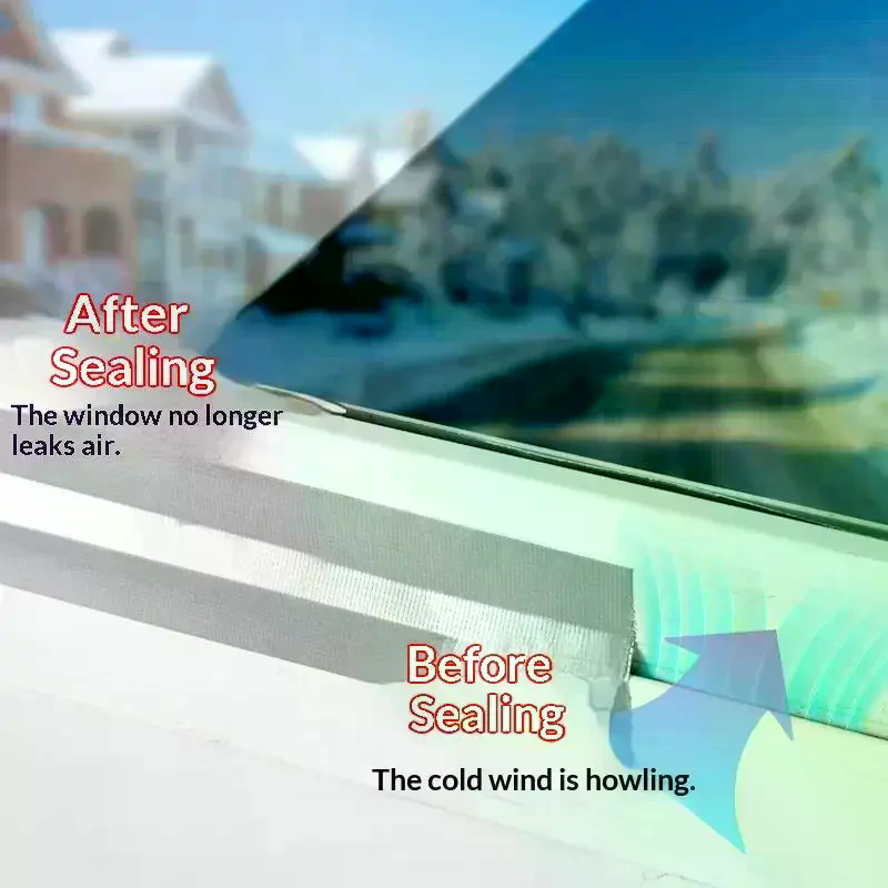 Window Sealing Tape Waterproof Leak Proof High Viscosity Leaves No Residue Thickened Tape With Super Strong Adhesion