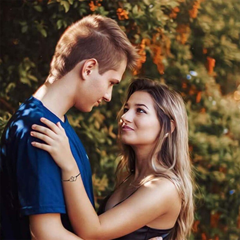 2 Pcs Pinky Promise Bracelets Friendship Couple Distance Matching Bracelet for Best Friend Teen Jewelry