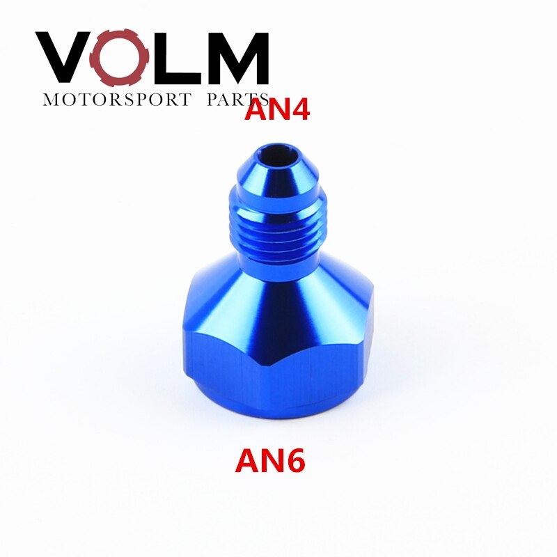 JIC UNF female to male AN reducer expander Connector Fuel Oil Gas Line Hose Fitting Adapter: an6-an4 blue