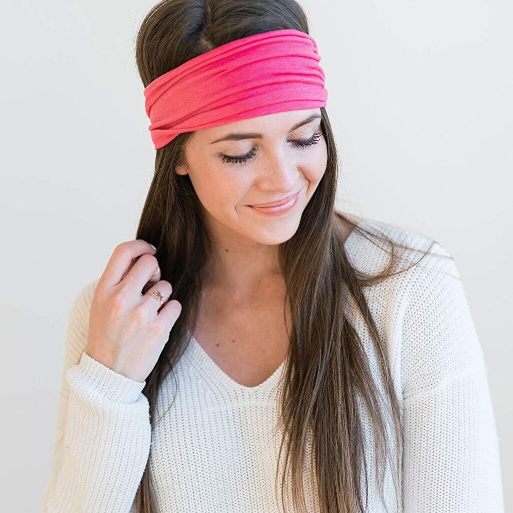 Unisex-stirnband, freizeit-, yoga-, tanz-, wildes kopftuch, schweißabsorbierendes sportstirnband, farbenfrohes unisex-sportstirnband: F