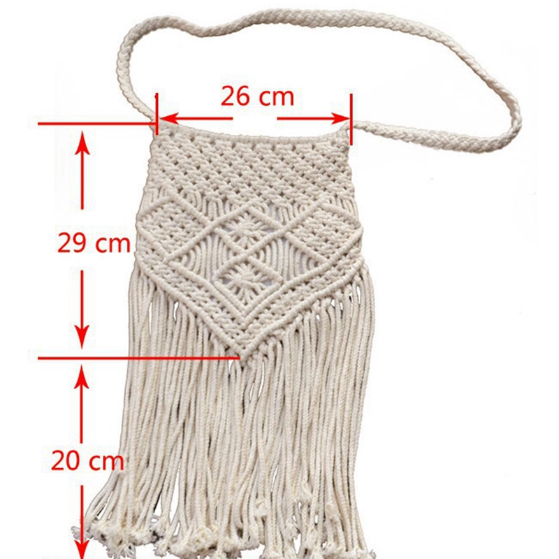 Fatti a mano Corda Intrecciata Borsa Rattan Maglia Della Spiaggia di proprietà Del Sacchetto Della Nappa Bohe Bolsos Femminile uncinetto Delle Donne Frange Borse a Spalla Nuovo