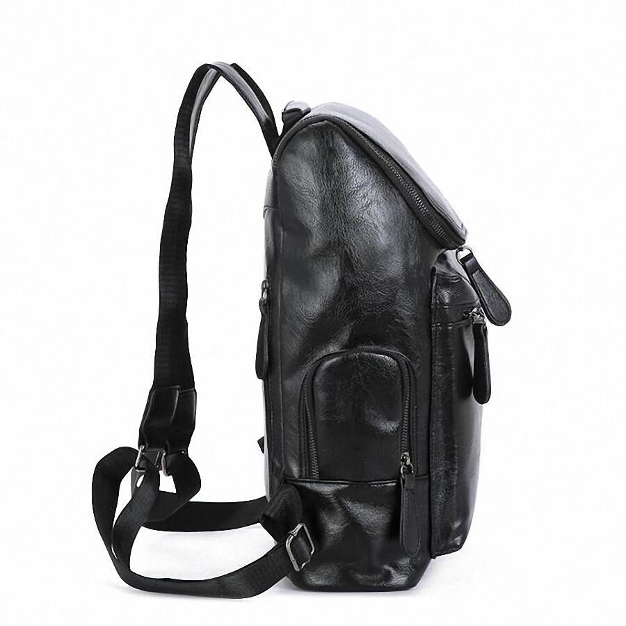 Men Backpack Leather Male Functional bags Men Waterproof backpack PU big capacity Men Bag School Bags For Teenager LI-2325