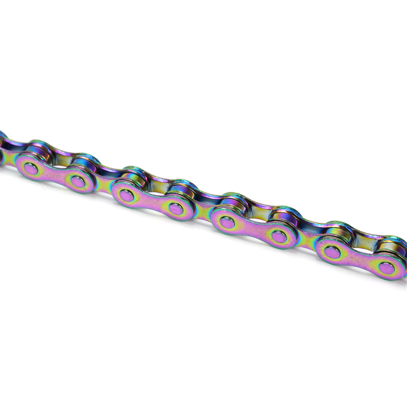 Chaîne de vélo couleur arc-en-ciel 116L, 6/7/8 vitesses, pour vtt et vélo de route, avec boucle magique
