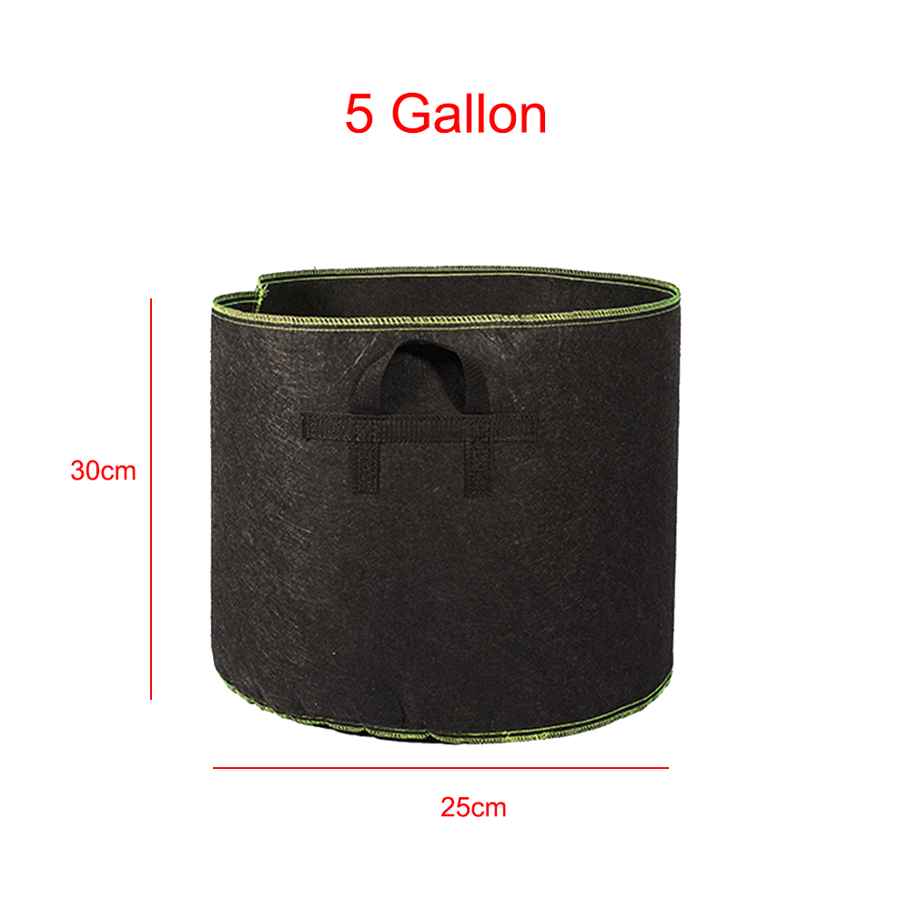 5/10/20 Gallon Grow Bag Non Woven Fabric Garden Plant Grow Bag Vegetable Flower Pot Potato Planting Supplies: 5 Gallons