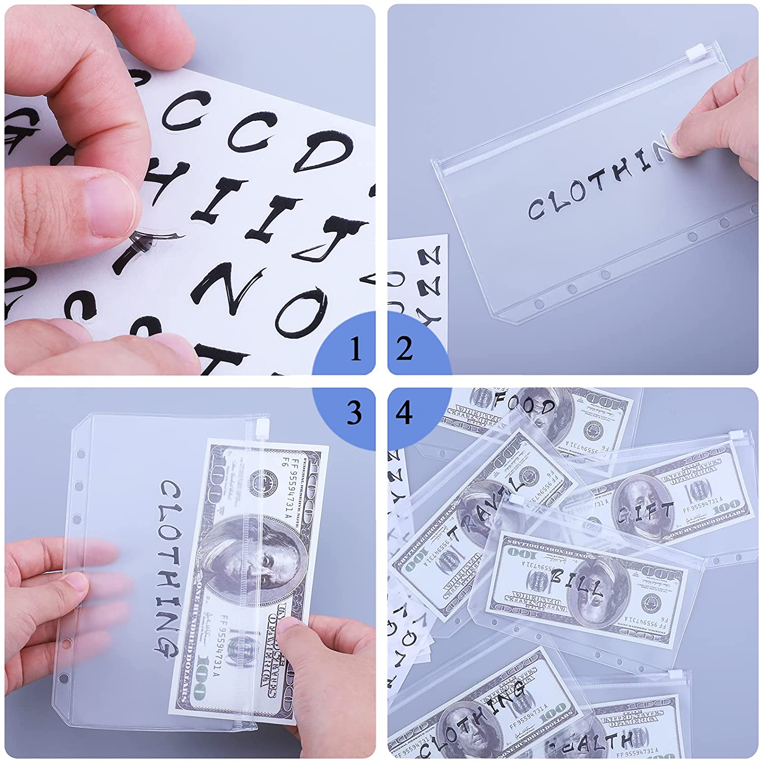 26 Stuks A6 Size 6 Gaten Budget Envelop Planners Met 12Pcs Bindmiddel Zakken 12 Budget Kosten Lakens En 2 brief Label Sticker