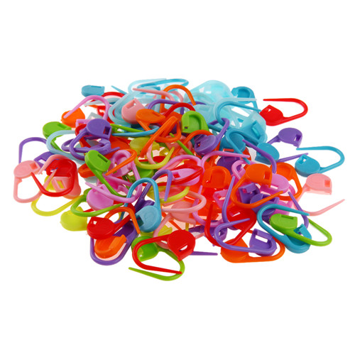 50pc fargerike sikkerhetsnåler låsesøm markør låsestifter plast ringmarkør for strikking låseverktøy dekorhåndverk: Default Title