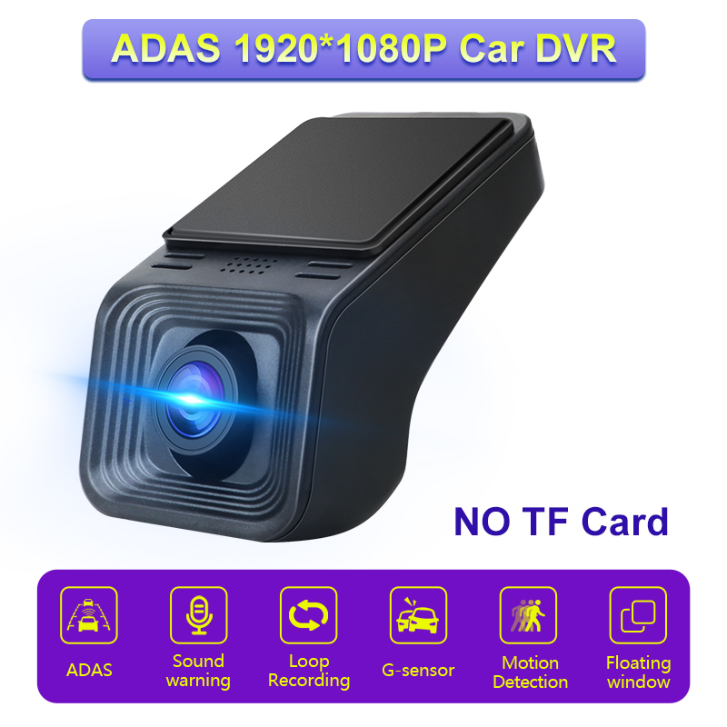 Cámara Develuck ADAS USB DVR para coche DVD reproductor Android cámara de salpicadero unidad principal de navegación Full HD alarma de voz de Audio automático g-shock