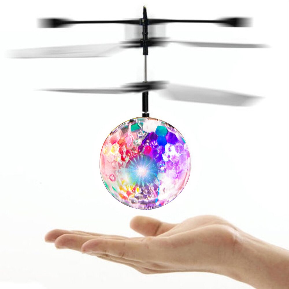 Elektronische Infrarood Inductie Vliegtuigen Vliegende Bal Lichtgevende Kid 'S Vlucht Ballen Afstandsbediening Speelgoed Led Light Mini Helicopter: Default Title