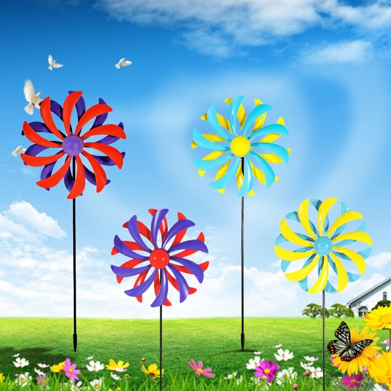 Dubbele Lagen Wind Spinners Gazon Pinwheels Windmolen Party Pinwheel Wind Spinner